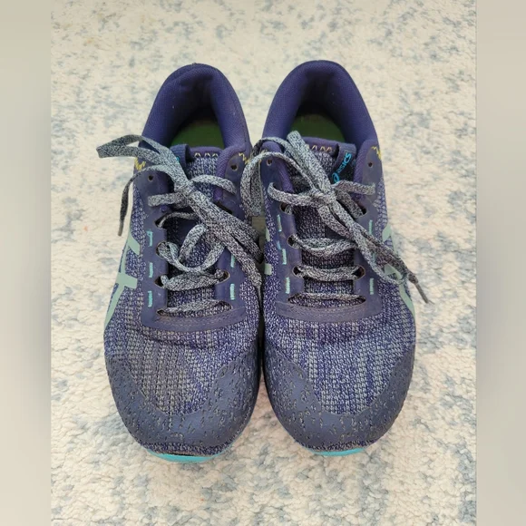 Asics Alpine XT Navy Aqua Running Shoes Size 7.5 - Picture 3 of 5